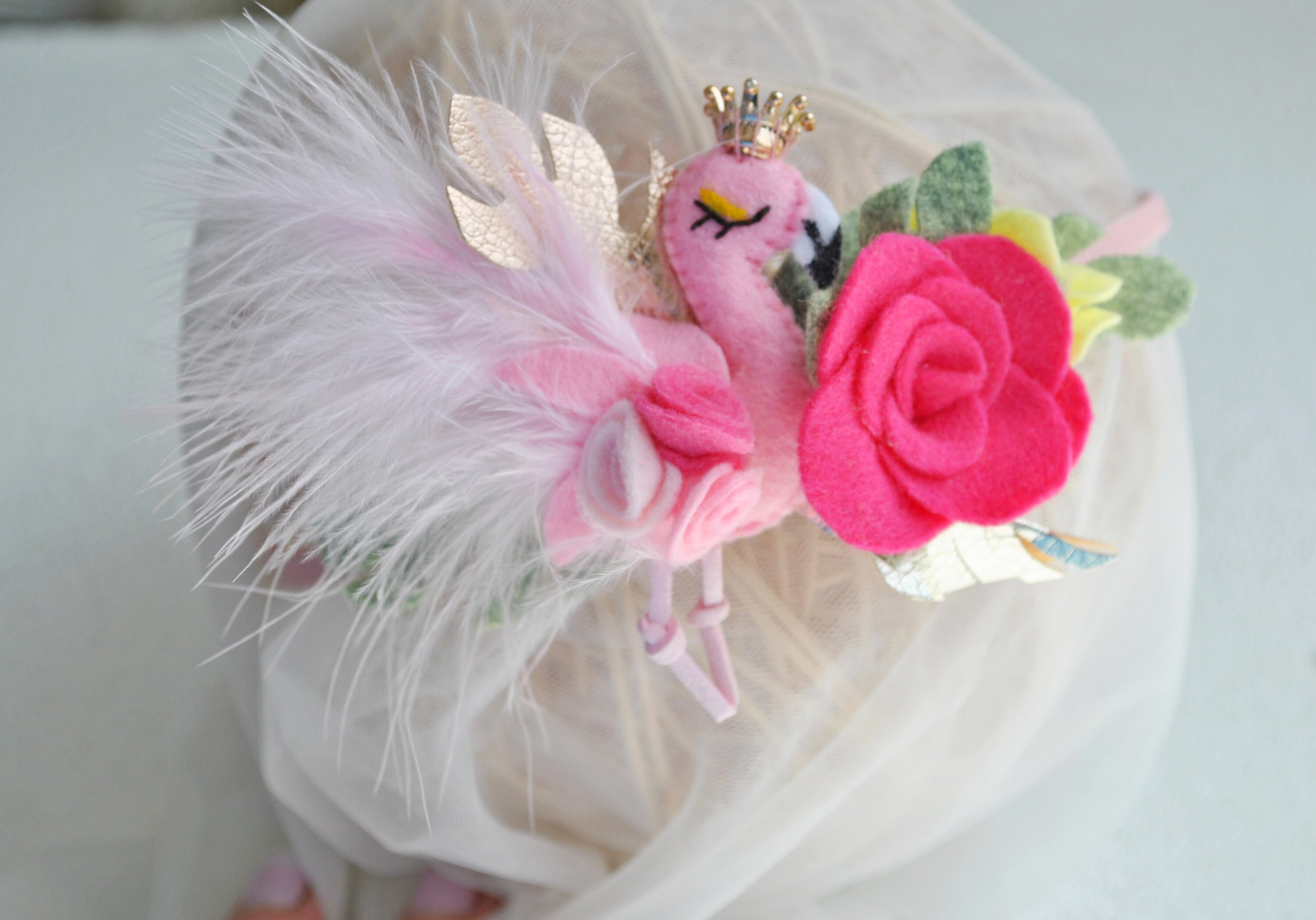 Pink flamingo headband Flamingo baby headband Felt headband Etsy