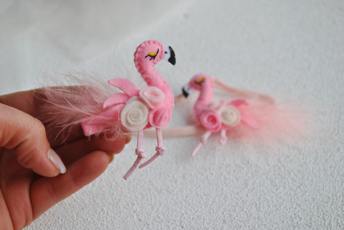 Pink Flamingo Headband Flamingo Baby Headband Felt Headband Etsy
