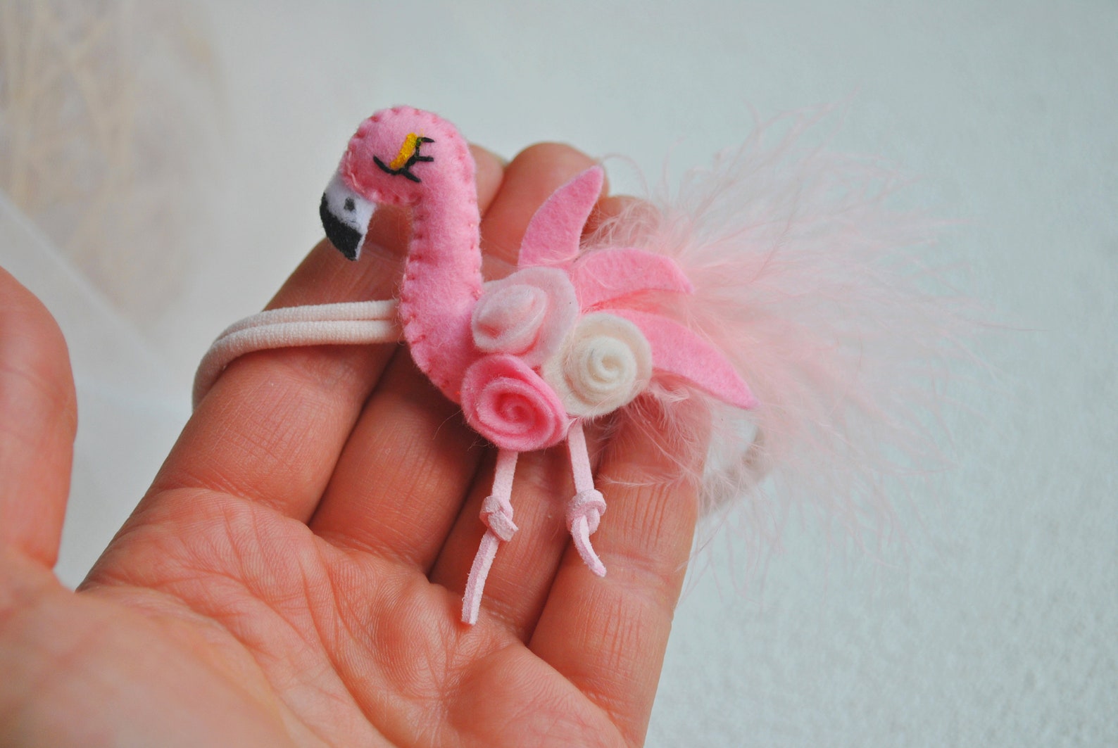 Pink Flamingo Headband Flamingo Baby Headband Felt Headband Etsy