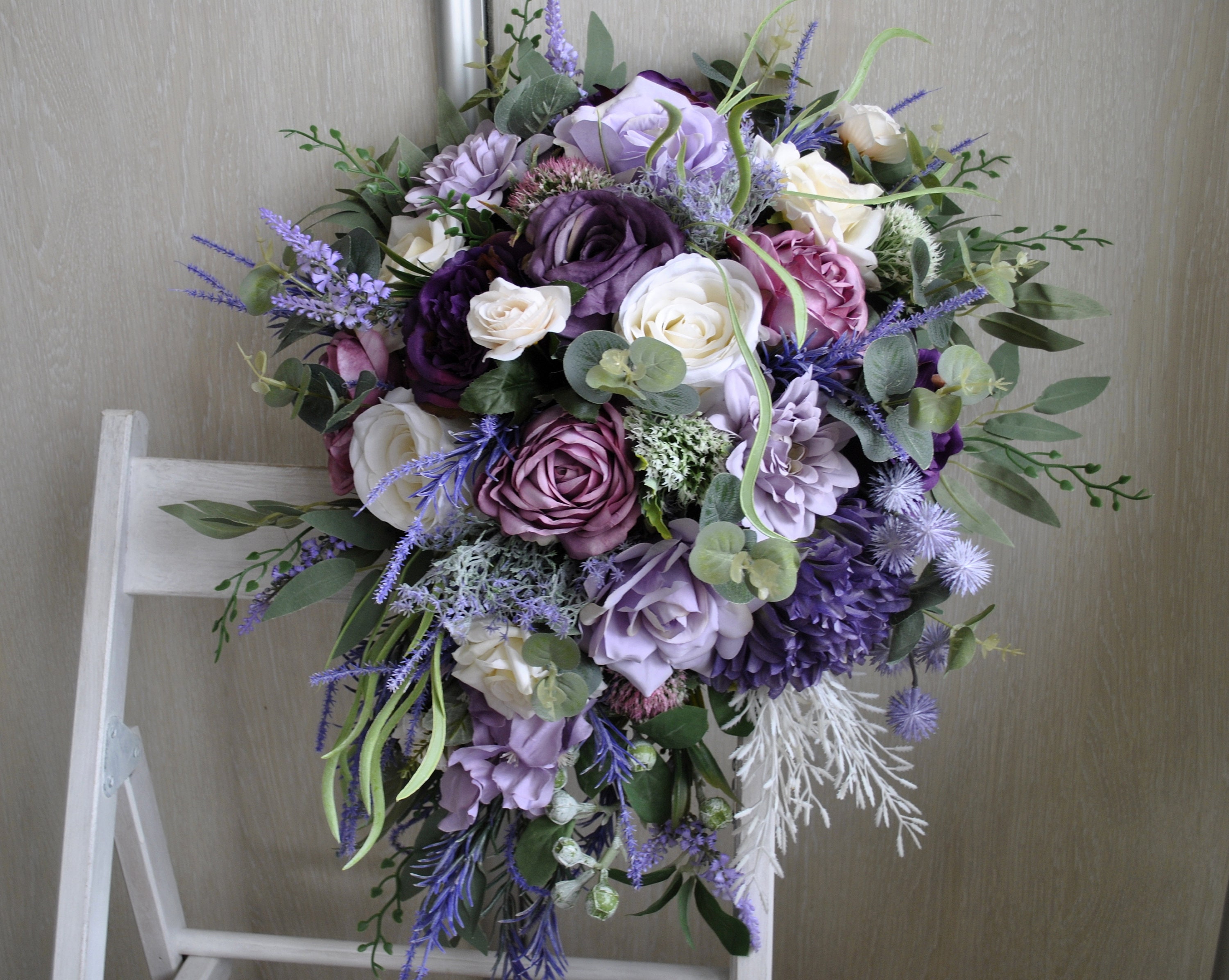 Purple Ivory Lavender Bouquet