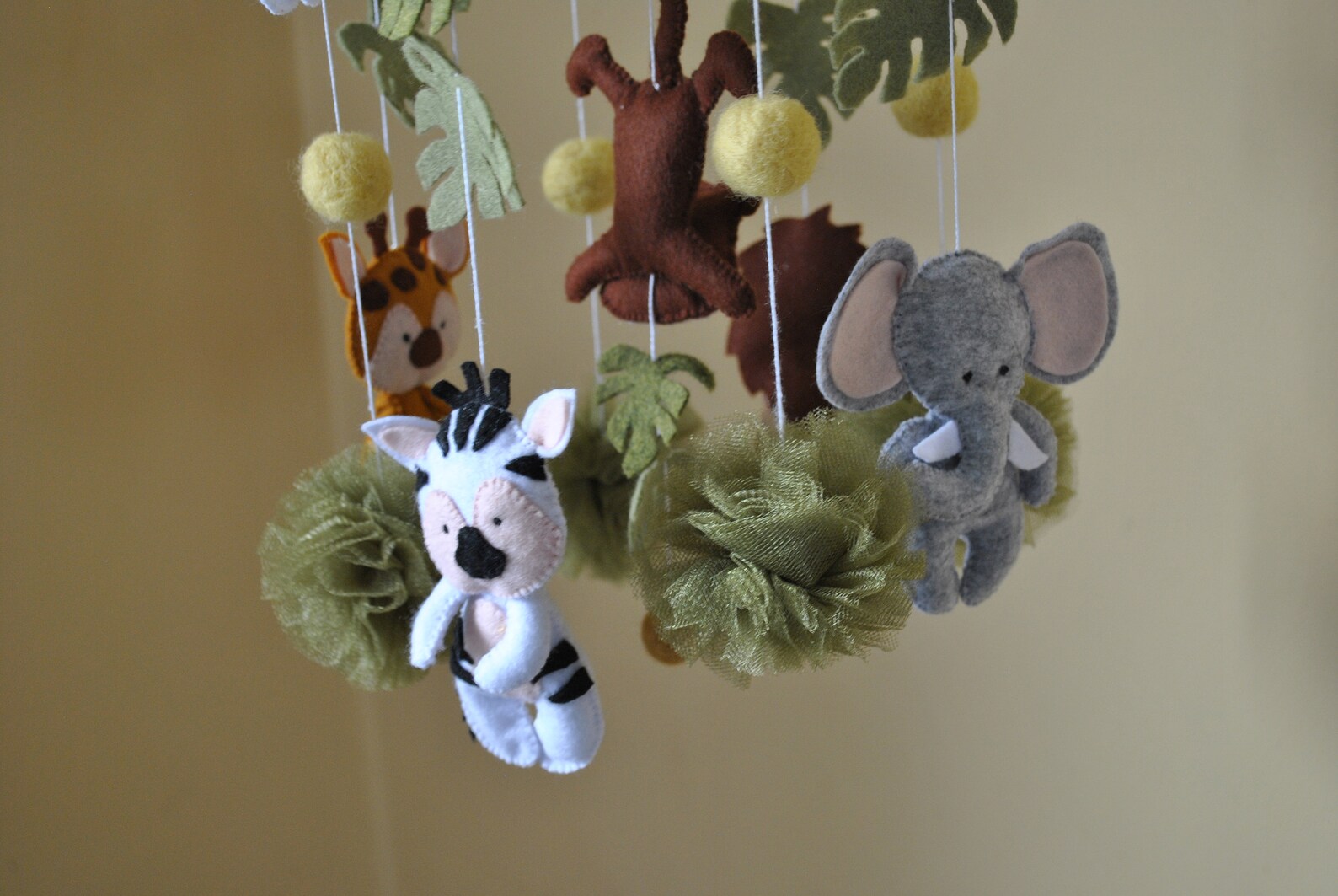 Safari baby mobile Nursery mobile Jungle baby mobile Felt Etsy