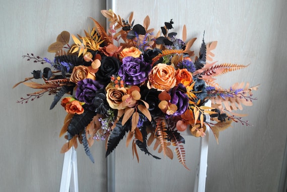 夜更けのハロウィンブーケ ウェディングブーケ 前撮り モダンブーケ