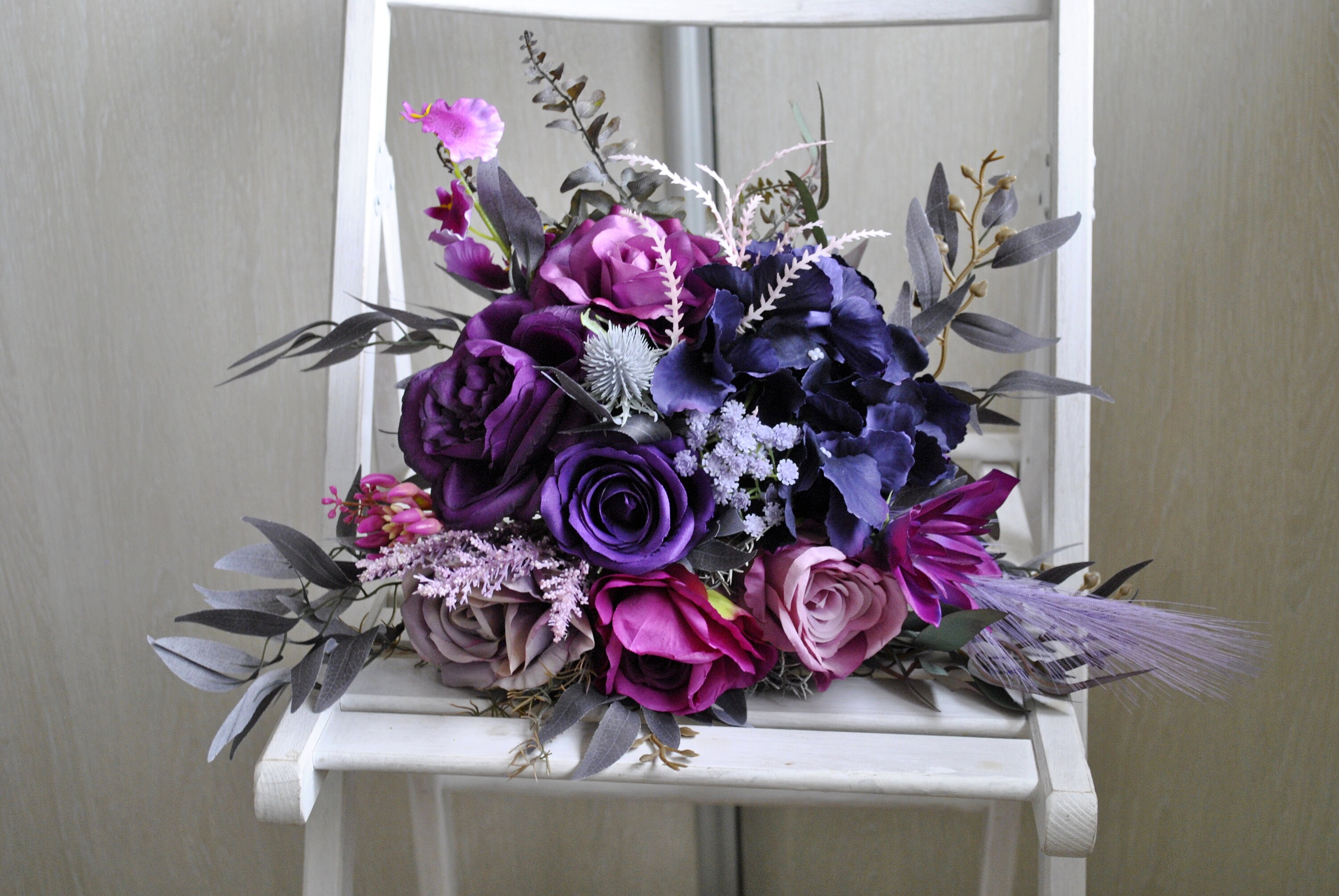 10 Fiori All'occhiello Artificiali Viola E Lavanda – Per Sposo, Testimoni, Matrimoni Ed Eventi - 2