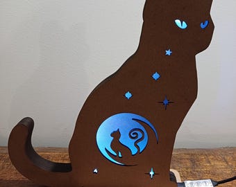 Lampada sagoma gatto SVG