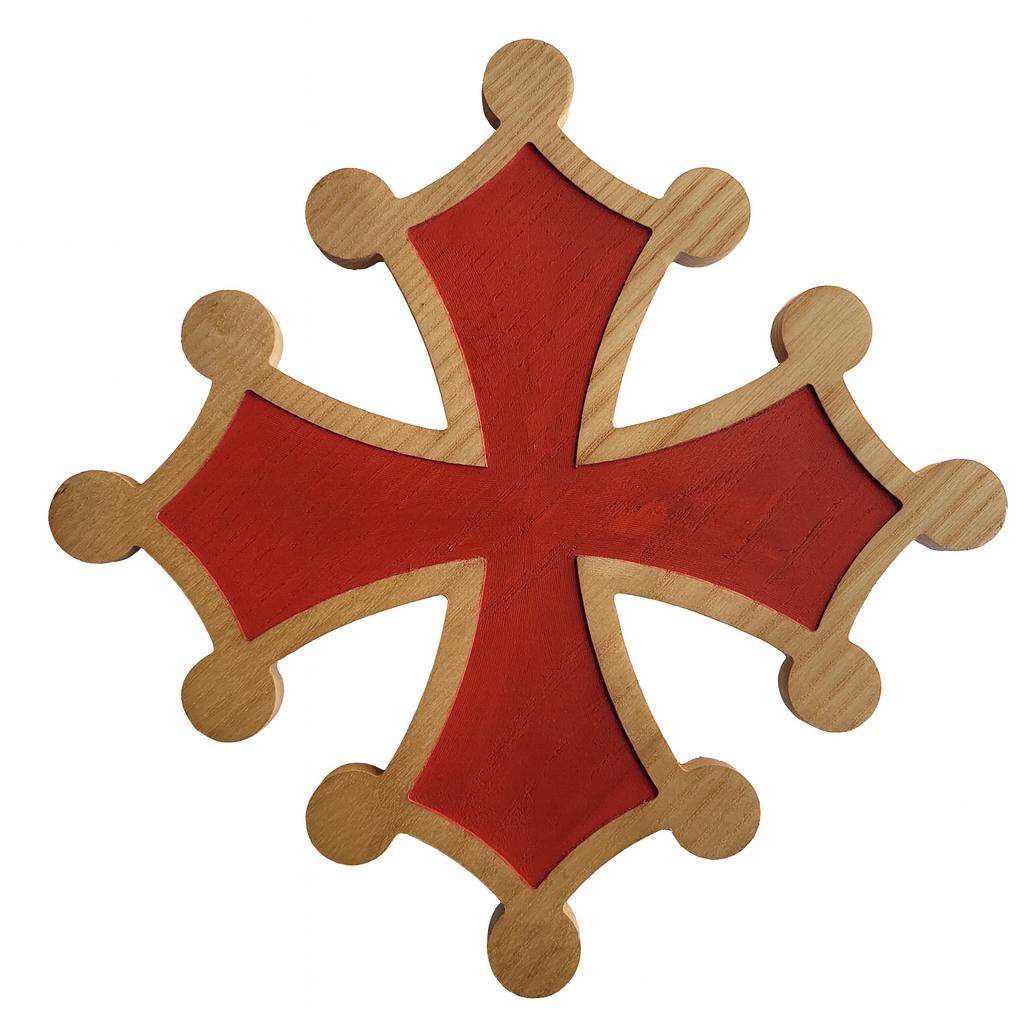 CROIX OCCITANE PIERRE reconstituée 2 couleurs croix d'Occitanie artisan Français EUR 60,00 - FR