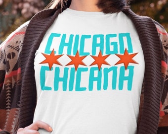 Chicago Chicana Star T-Shirt, Authentic Mexican American Shirt, Gift for Her, Chicana Latina Boss, Familia, Head of the Family, Womans touch
