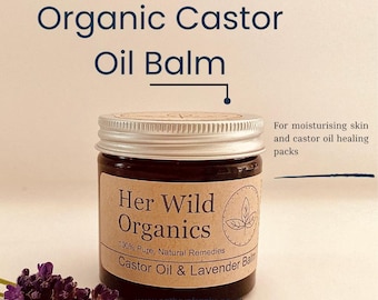 Organic Castor Oil Balm - UK Safety Certified - with 100% organic cotton cloth