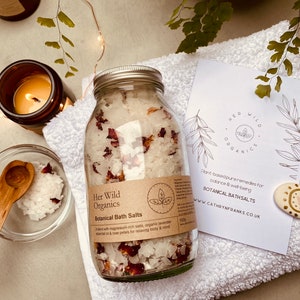 Botanical Bath Salts ~ Enriched with pure magnesium and infused with organic lavender essential oil