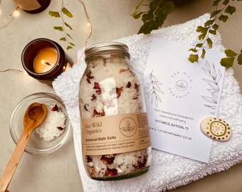 Botanical Bath Salts ~ Enriched with pure magnesium and infused with organic lavender essential oil