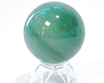 Jade Crystal Sphere Crystal Ball for Feng Shui Spiritual Meditation, Yoga, Home Decoration Includes Hand-Made Gifts for Women 50MM Gift Box