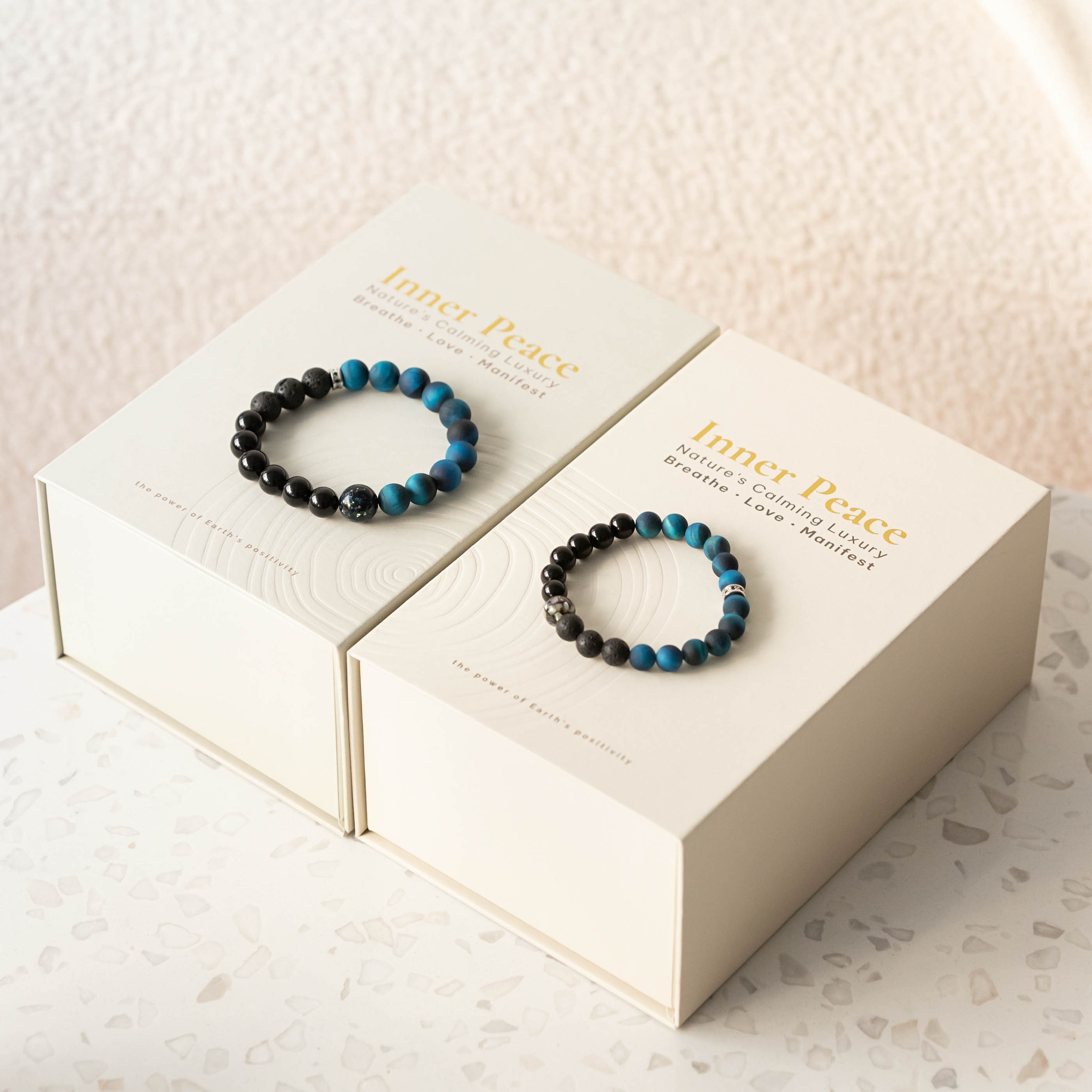 Coffret Cadeau Inner Peace pour Femmes, Bracelet Diffuseur d'Huile