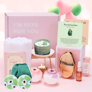 Luxury Spa Gift Set: Essential Oil Diffuser, Crystal Candle & Bath Bombs