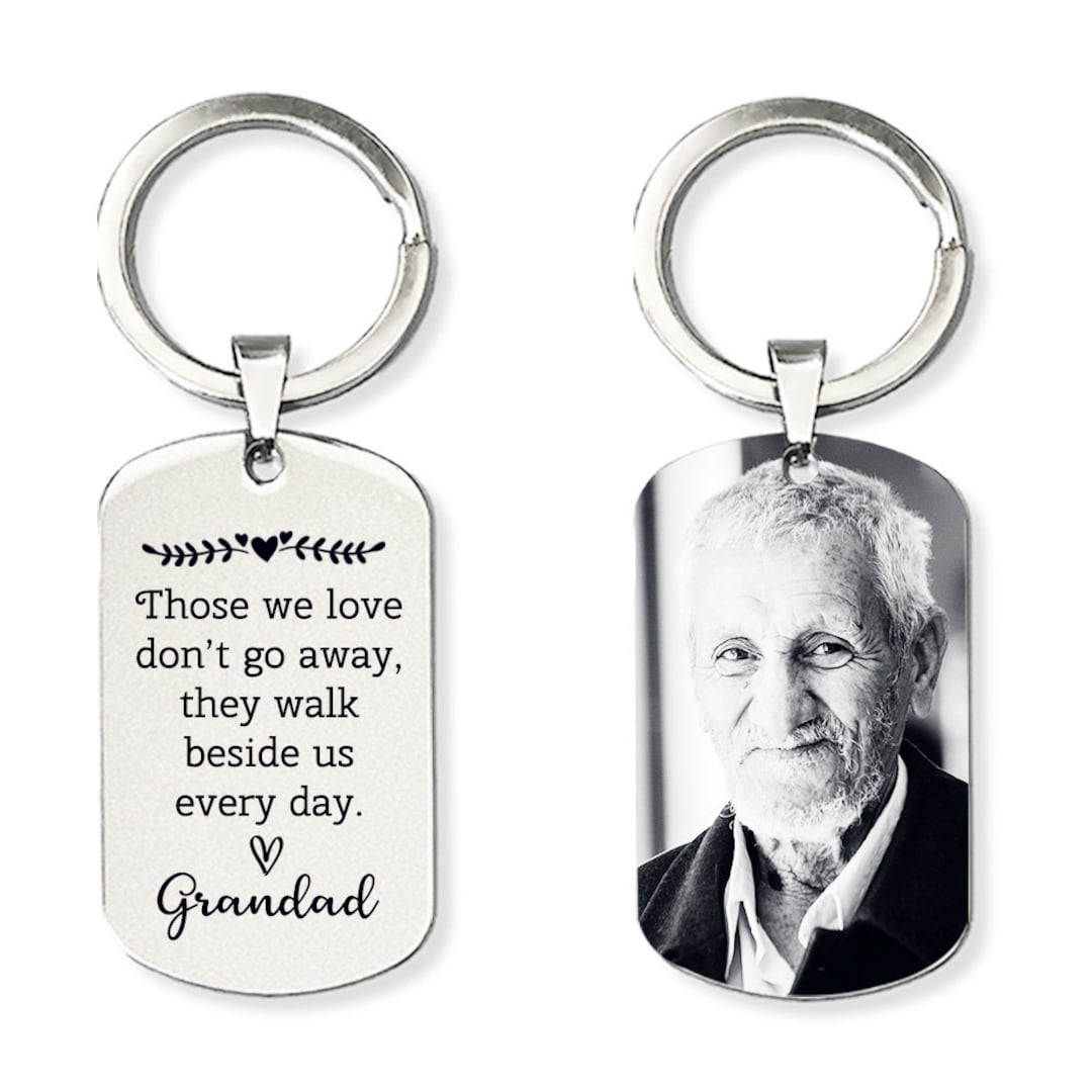 Personalised Engraving Memorial Stainless Steel Keyring Gifts for Her