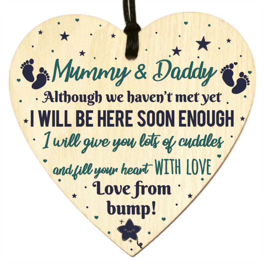 Mummy to Be Daddy to Be Gifts Baby Shower From Bump Keepsake Wooden ...