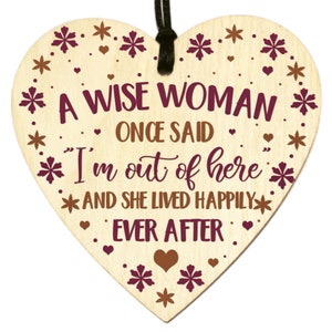 Retirement Gifts for Her Women Funny Retirement Gift Colleague Novelty  Wooden Heart Hanging Plaque Home Decoration Sign