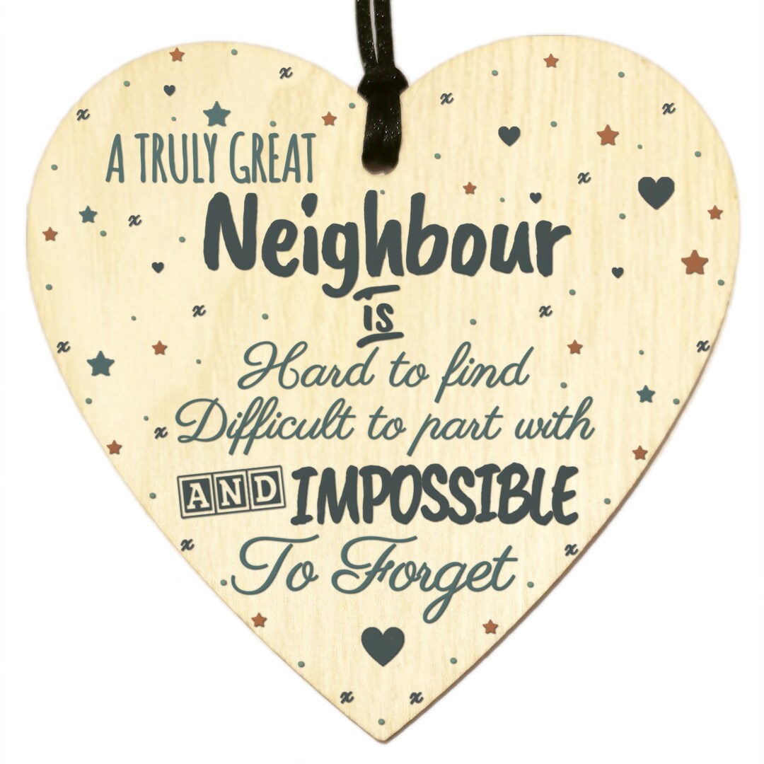 Thank You Neighbour Birthday Card Christmas Friends Keepsake Etsy