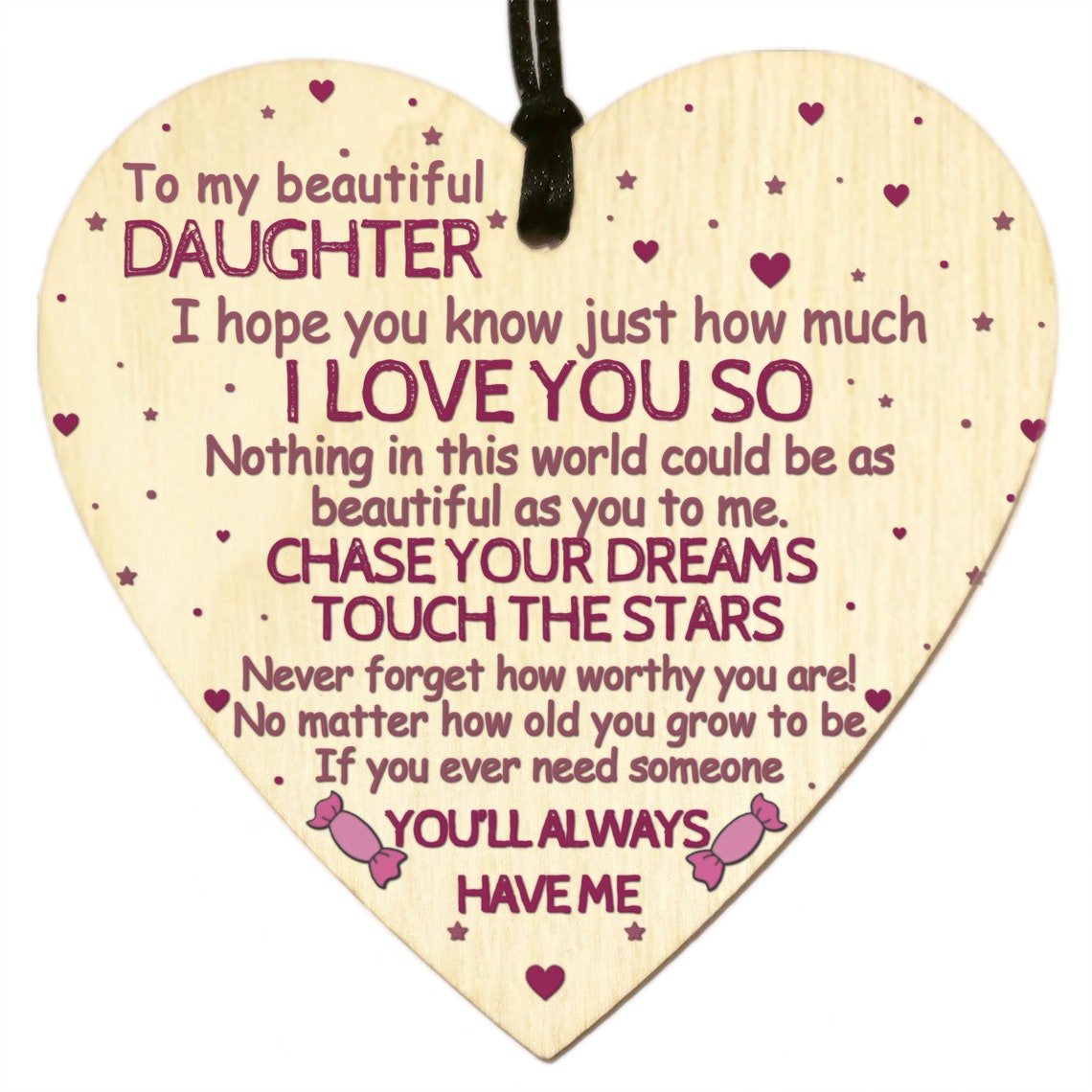 Beautiful Daughter Birthday Card Gift from Mummy Daddy Parents Etsy