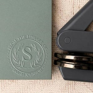 Personalized Book Embosser –  Library Embosser Stamp for Book Lovers - From the Library of - Gift for Readers, Teachers & Home Libraries