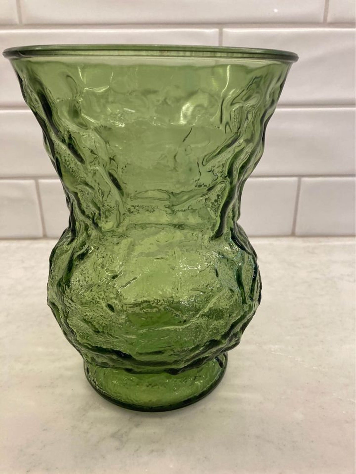 EO Brody Green Glass Vase Etsy