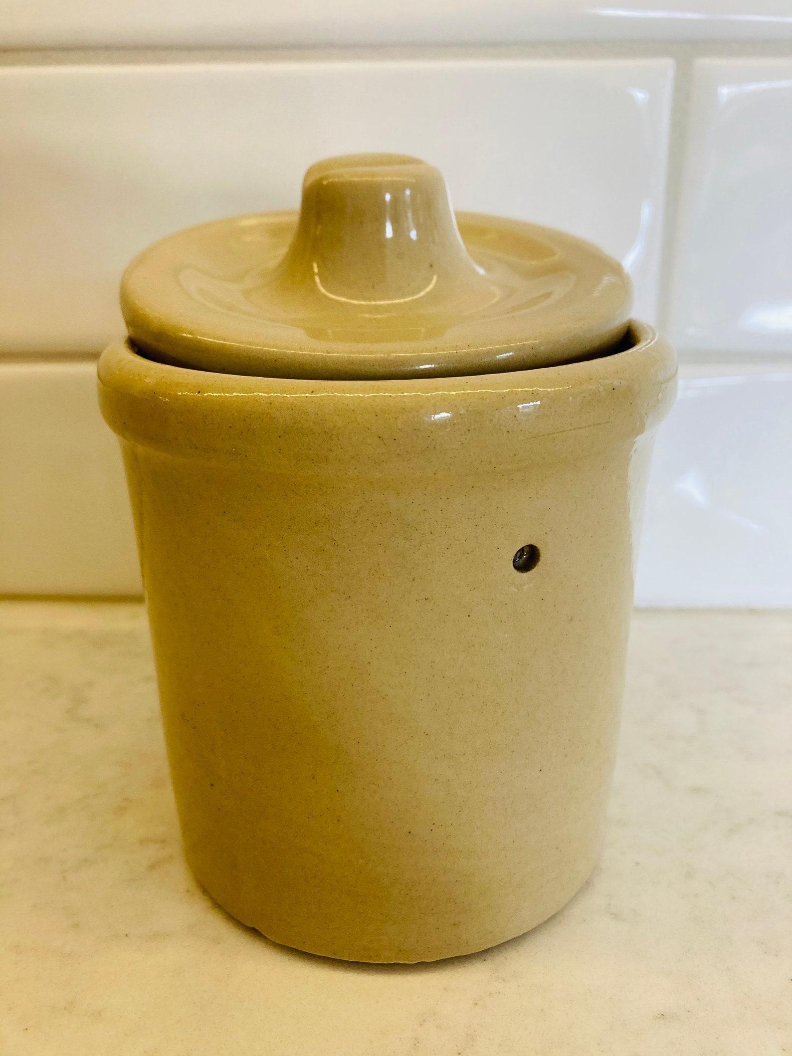 Vintage Stoneware Cheese Crock Etsy