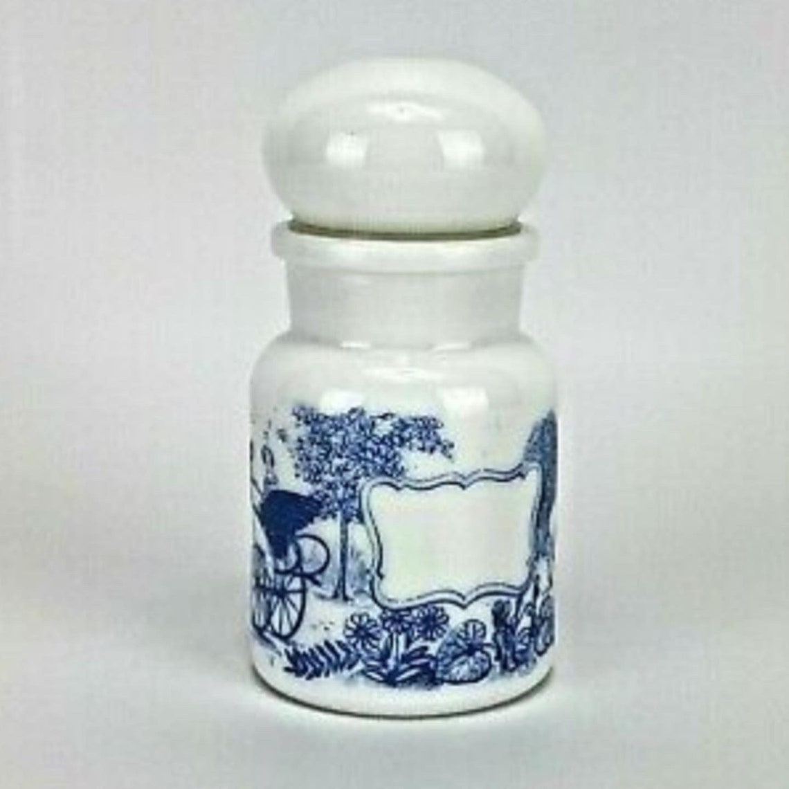 Apothecary Glass Jar & Stopper c.1970 Etsy