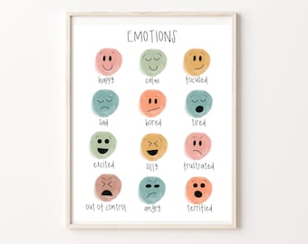 Printable Feelings Chart Social Emotional Learning (Download Now) - Etsy