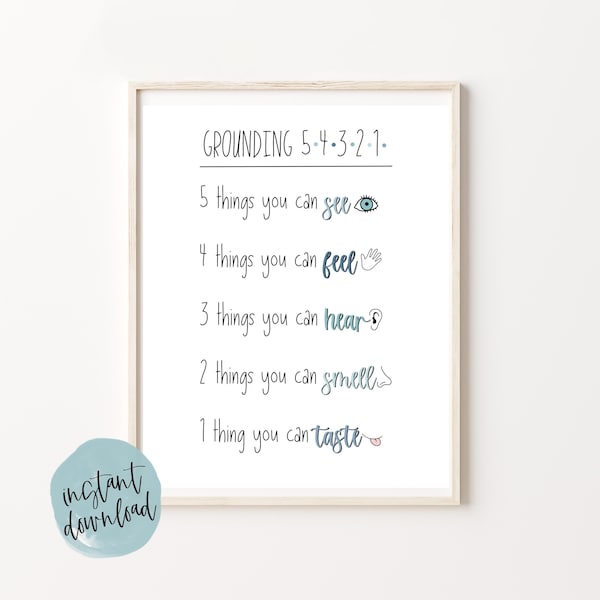 Grounding Activities . Classroom . Social Work . Mental Health Poster . Counseling Office Decor . Therapy . Instant Download. Printable .