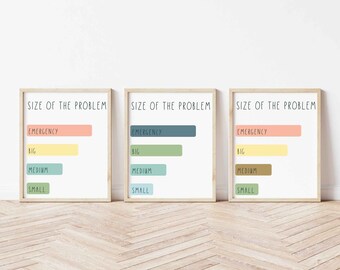 Size of the Problem Set . Mental Health . Therapist Counselor Office Decor . Classroom Kids . Social Worker . Instant Download