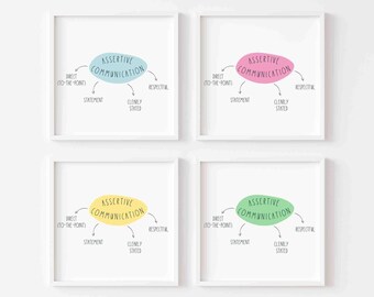 Assertive Communication . Classroom Office Poster . Teacher . Emotions . Social Work . Counseling Poster . Therapist . OT . Printable