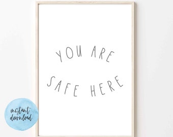 Safe Space Bundle . Mental Health Poster . Therapy . School Counselor . Social Worker . Art . Printable . Instant Download