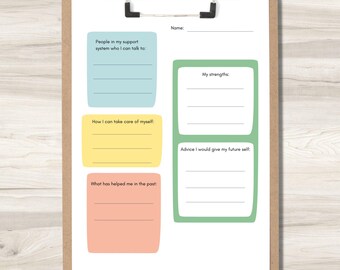 Resilience Worksheet . Counselor Therapist . Social Emotional Learning. Mental Health. Classroom.