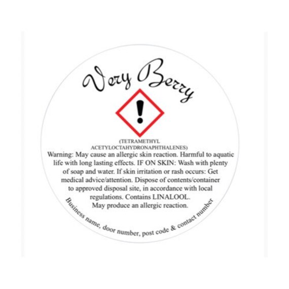 CLPS Wax Melt CLP Wax Melt Safety Label Warning Stickers - Etsy