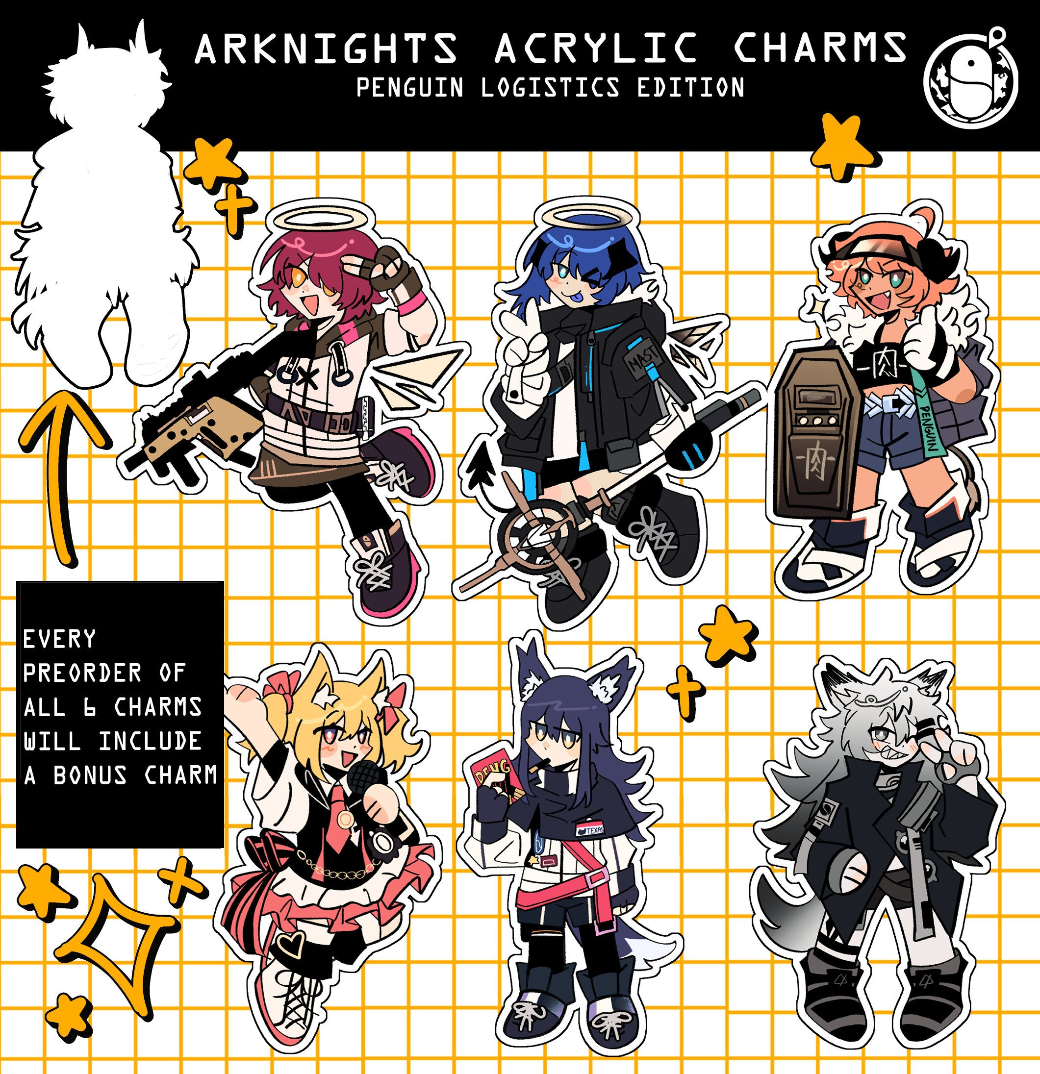 Penguin Logistics Arknights Acrylic Charms - Etsy