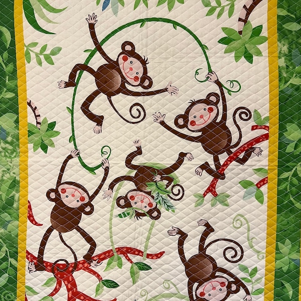 Monkey Baby Blanket Etsy