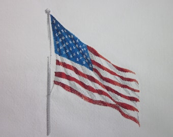Toalla bordada con la bandera de Estados Unidos/Toalla para festividades patrióticas/Toalla patriótica estadounidense/Toalla con la bandera de EE. UU./Old Glory/Bandera de EE. UU.