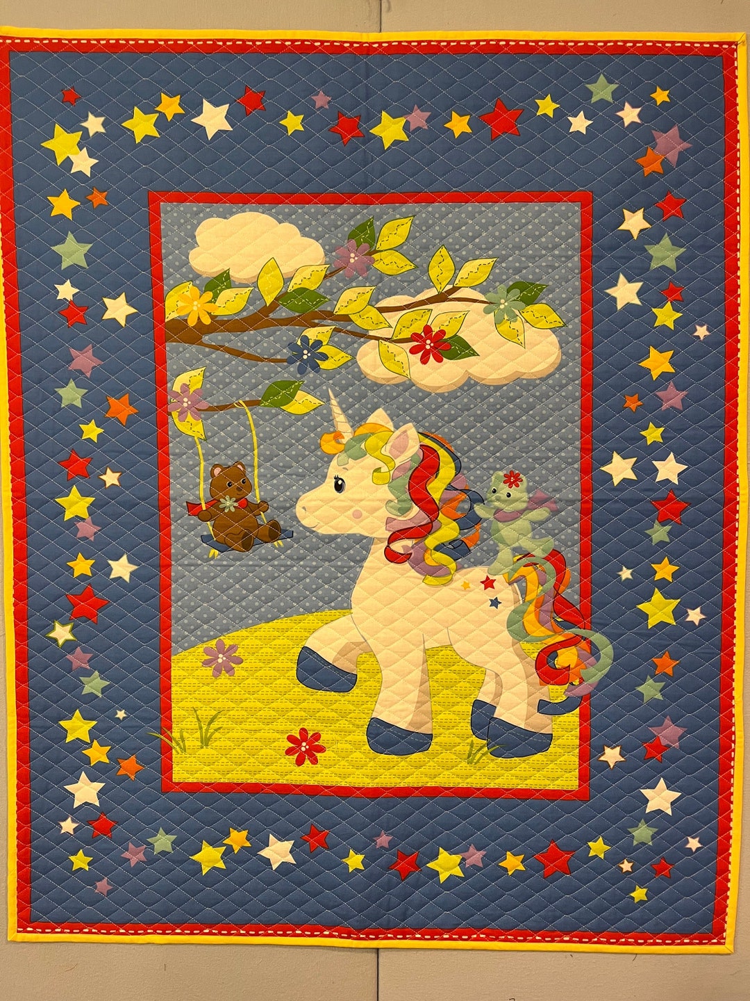 Unicorn Baby Quilt Etsy