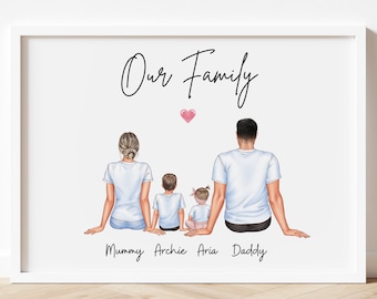 Personalised Family Print, Home Gift, Family Prints, Personalised family gift, personalised gift, wall art, wall decor