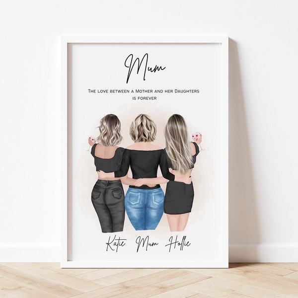 Mothers day Gift, Personalised gift for Mum, gifts for her, Mother daughter gift, Mum birthday gift, Gift for Mum, Mum Print,