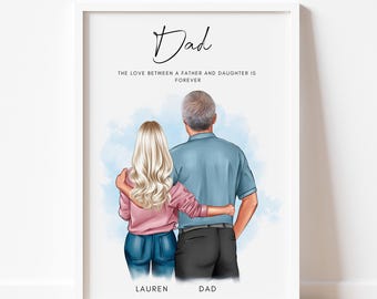 Personalised Father's Day Gift Custom Dad PrintBirthday gift for Dad from Daughter Fathers Day Gifts for Dad Grandad