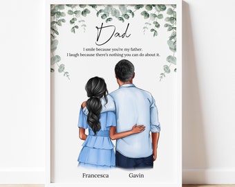 Birthday Gift For Dad gifts for him Father daughter gift Personalised gift for Dad birthday gift Gift for Dad Dad Print, Father gift