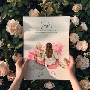 Regalo personalizzato per sorella, stampa personalizzata per sorelle, regalo personalizzato per le migliori amiche delle sorelle, regalo per la famiglia delle sorelle