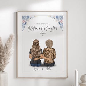 Regalo personalizzato per la festa della mamma per mamma e figlia Regalo con stampa personalizzata per la mamma Regalo premuroso per madre e figlia Regalo di Natale per lei