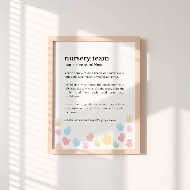 Nursery Poem for Staff - Etsy UK