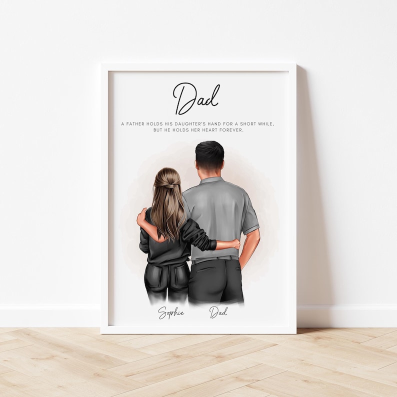Personalised Gift for Dad Christmas present Dad Print Christmas gift for Dad from Daughter image 1
