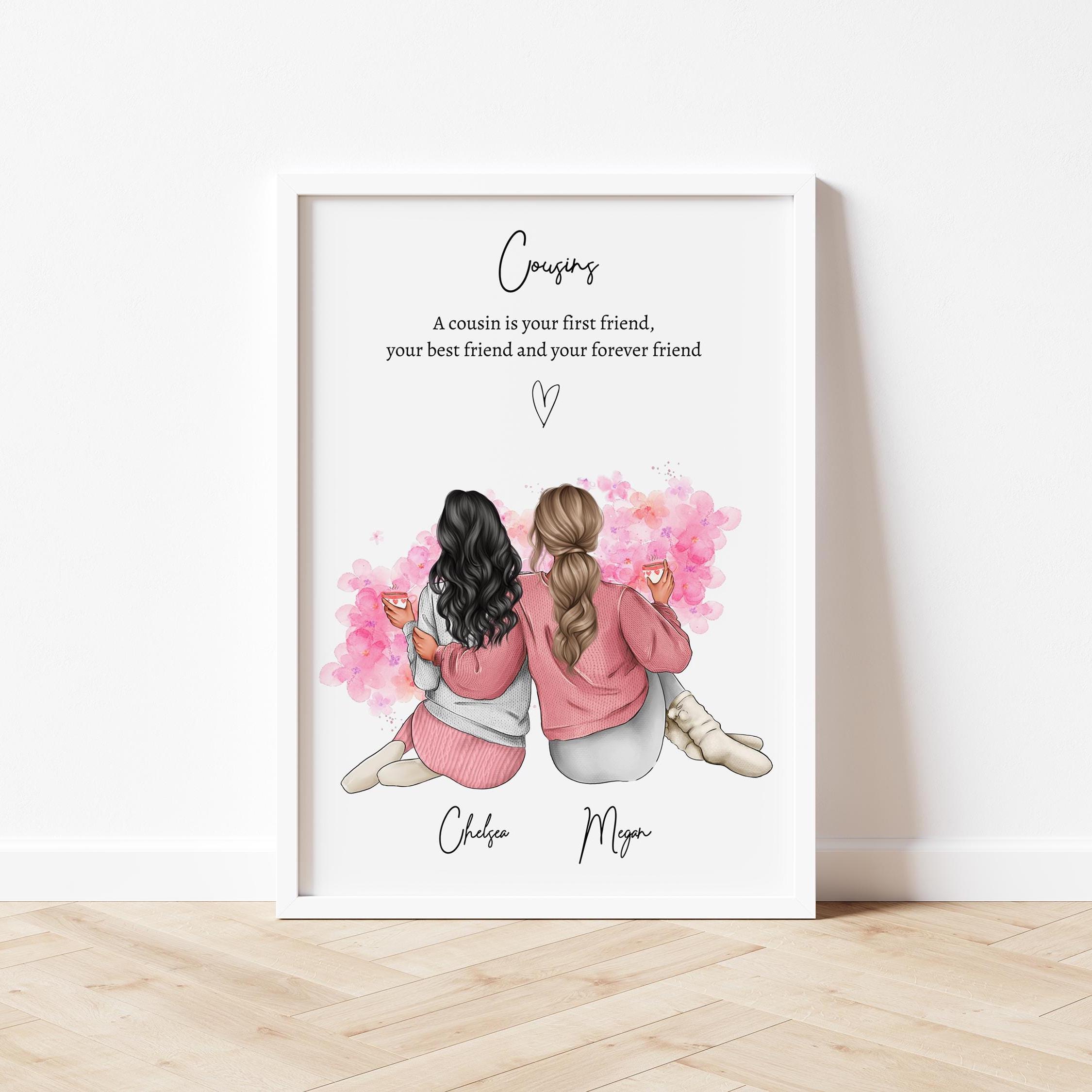 Personalised Gift for Cousin, Cousin Personalised Print, Cousins Best  Friends Customised Gift, Cousin Family Gift - Etsy 日本