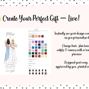 Personalised gift, Maid of honour Print, Customised Best Friend Print, Maid of honour gift, Maid of honour Thank you gift, Wedding gift image 3