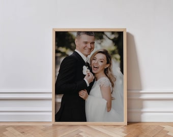Personalised Framed Photo Print, Custom Picture Frame Gift, Upload Your Own Photo, Family Portrait Wedding Baby Keepsake
