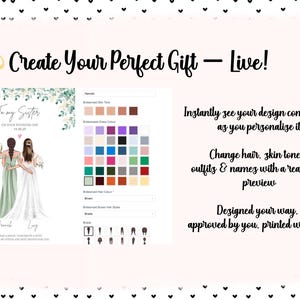 Gift For Best Friend On Her Wedding Day Best Friend Wedding Gift Personalised Wedding Print For Bride Gift from Bridesmaid to Bride image 2