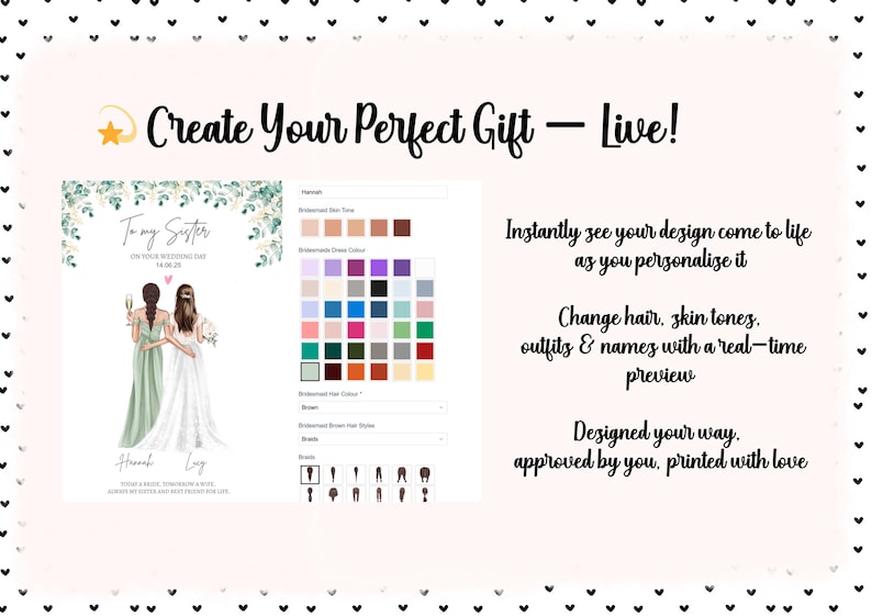 Gift For Best Friend On Her Wedding Day Best Friend Wedding Gift Personalised Wedding Print For Bride Gift from Bridesmaid to Bride image 2