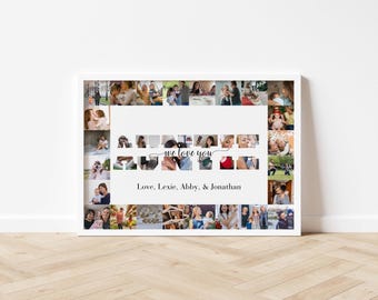 Personalised Auntie Photo Collage Print, Custom Auntie Picture Frame, Auntie Birthday Gift, Family Keepsake From Nieces Nephews